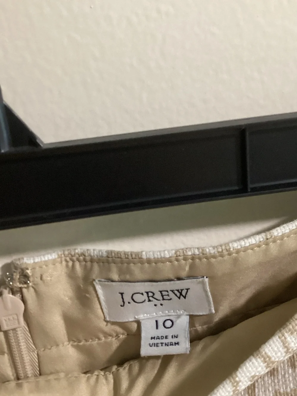 J. Crew Beige and Cream Printed Pencil Skirt